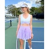 image:imageStelle Womens Tiered Ruffle Tennis Athletic Skirts with Built in ShortsLilac