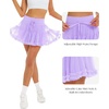 image:imageStelle Womens Tiered Ruffle Tennis Athletic Skirts with Built in ShortsLilac