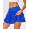 image:imageStelle Womens Tiered Ruffle Tennis Athletic Skirts with Built in ShortsSapphire