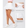 image:imageStelle Womens Tiered Ruffle Tennis Athletic Skirts with Built in ShortsWhite