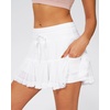 image:imageStelle Womens Tiered Ruffle Tennis Athletic Skirts with Built in ShortsWhite