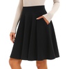 image:imageStelle Womens Knee Length Flared Skirt for Casual Office Travel WearBlack