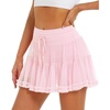 image:imageStelle Womens Tiered Ruffle Tennis Athletic Skirts with Built in ShortsBallet Pink