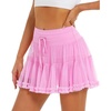 image:imageStelle Womens Tiered Ruffle Tennis Athletic Skirts with Built in ShortsCotton Candy