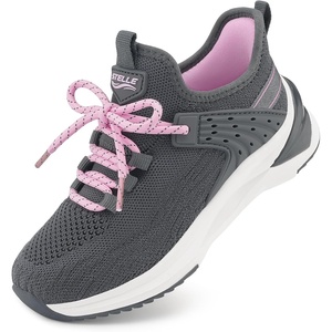 image:imageStelle Girls Tennis Shoes with DIY Charms Slipon Kids SneakersCharcoal