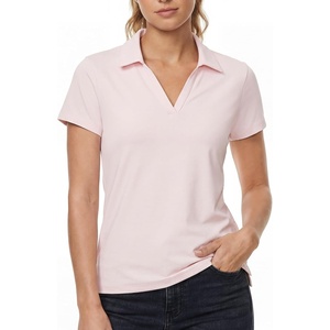 image:imageStelle Womens Golf Polo Shirts V Neck UPF50 Quick Dry Business Casual TopsBallet Pink