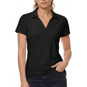 image:imageStelle Womens Golf Polo Shirts V Neck UPF50 Quick Dry Business Casual TopsBlack