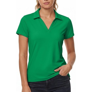 image:imageStelle Womens Golf Polo Shirts V Neck UPF50 Quick Dry Business Casual TopsKelly Green