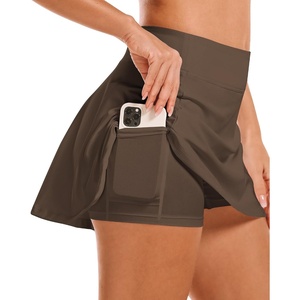 image:imageStelle Womens Tennis Golf Skirts High Waisted Athletic Skorts with PocketsEspresso