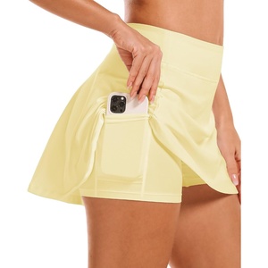 image:imageStelle Womens Tennis Golf Skirts High Waisted Athletic Skorts with PocketsLemon Butter