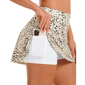 image:imageStelle Womens Tennis Golf Skirts High Waisted Athletic Skorts with PocketsWhite Cheetah