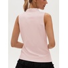 image:imageStelle Womens Sleeveless Ruffle Golf Polo Shirt UPF 50 Quick Dry Tank TopsBallet Pink