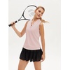 image:imageStelle Womens Sleeveless Ruffle Golf Polo Shirt UPF 50 Quick Dry Tank TopsBallet Pink