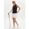 image:imageStelle Womens Sleeveless Ruffle Golf Polo Shirt UPF 50 Quick Dry Tank TopsBlack