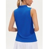 image:imageStelle Womens Sleeveless Ruffle Golf Polo Shirt UPF 50 Quick Dry Tank TopsSapphire