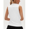 image:imageStelle Womens Sleeveless Ruffle Golf Polo Shirt UPF 50 Quick Dry Tank TopsWhite