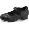 image:imageStelle Tap Shoes for Toddler Girls PU Unisex Tap Dance ShoesBblack Giltter